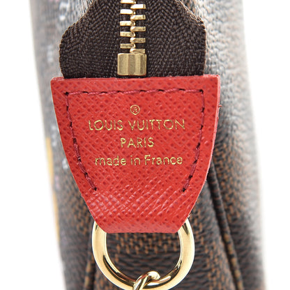 Louis Vuitton Damier Ebene 2019 Christmas Animation Mini Pochette Accessories Red 6 of 7