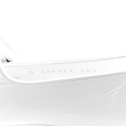 Chanel Patent Calfskin Mary Jane Strap Pumps 36.5 White 10 of 11