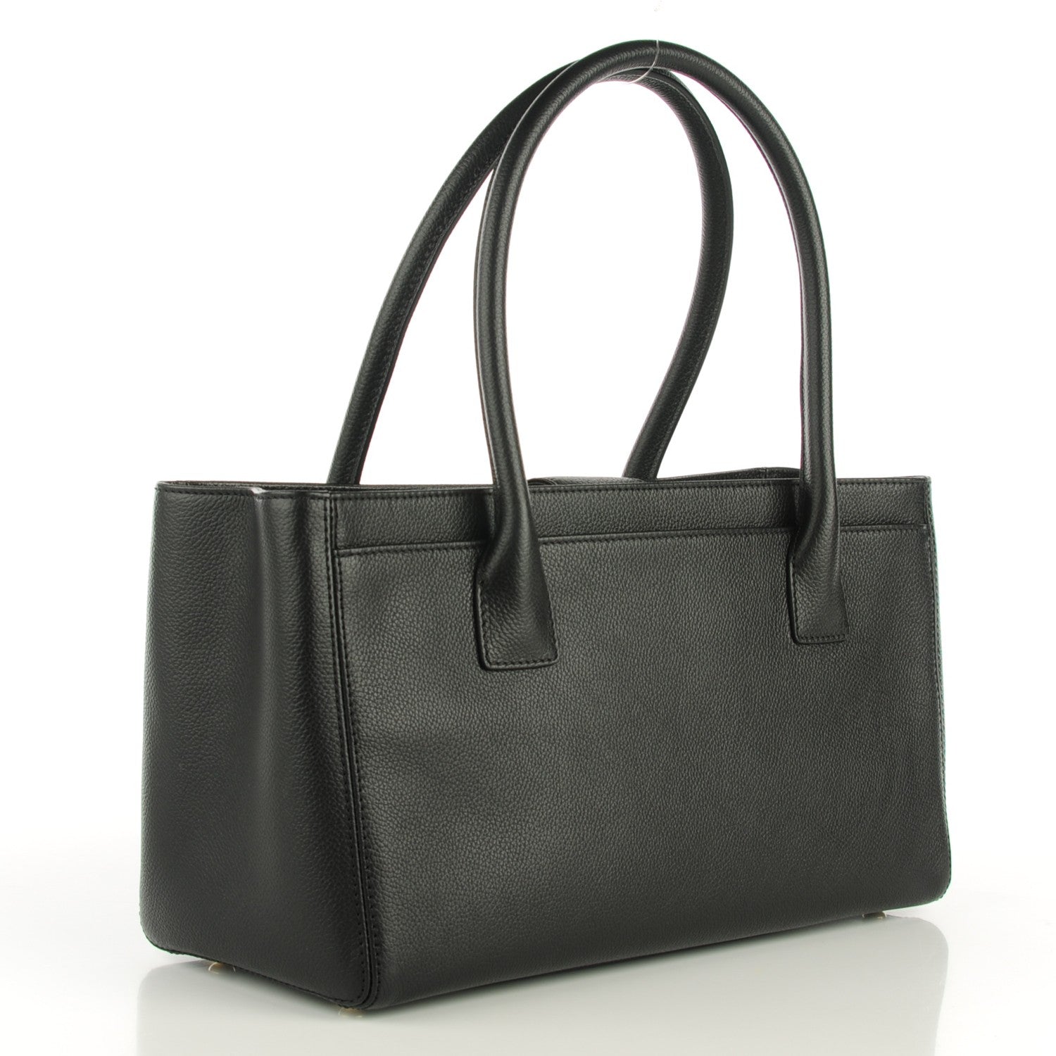 Chanel Calfskin Small Cerf Shopper Tote Black 3 of 8