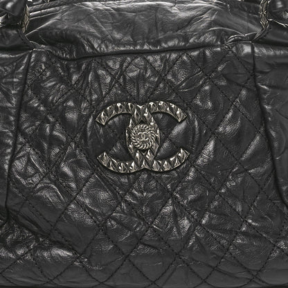 Chanel Aged Calfskin Coco Rider Bowling Bag Black 8 of 10