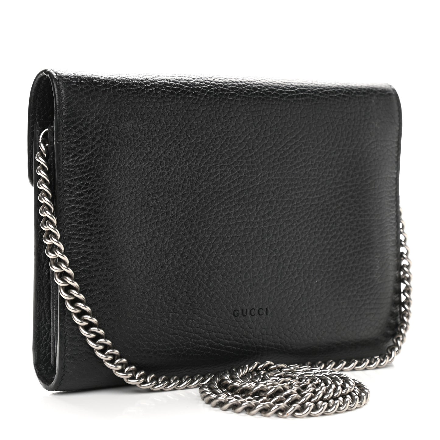 Calfskin Mini Dionysus Chain Wallet Black