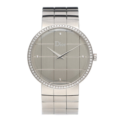 Christian Dior Stainless Steel Diamond Bezel 38mm La D De Dior Quartz Watch 1 of 6