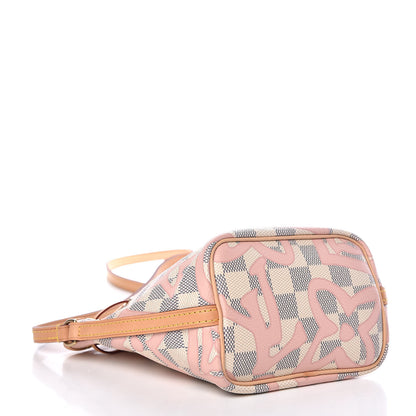 Louis Vuitton Damier Azur Tahitienne Nano Noe Rose Ballerine 4 of 9