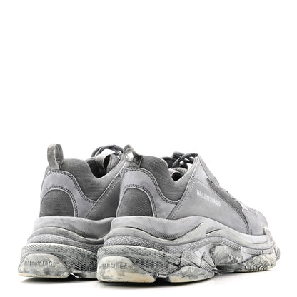 Balenciaga Fabric Mesh Dyed Mens Triple S Sneakers 45 Grey 5 of 13