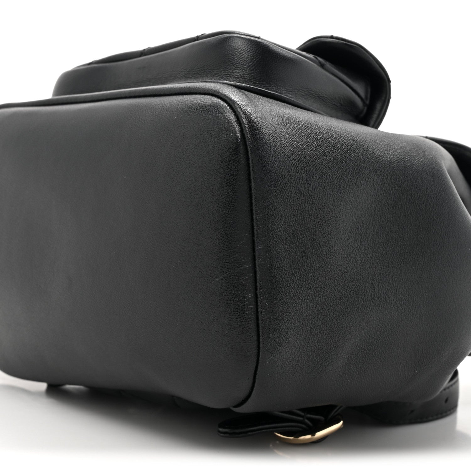 Chanel Lambskin Quilted Small Duma Drawstring Backpack Black 10 of 13