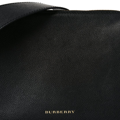 Burberry Soft Grain Calfskin House Check Small Helmsley Crossbody Black 14 of 19
