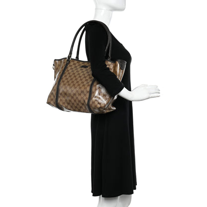 Gucci Crystal Monogram Medium Joy Tote Beige Ebony Testa Di Moro 2 of 10