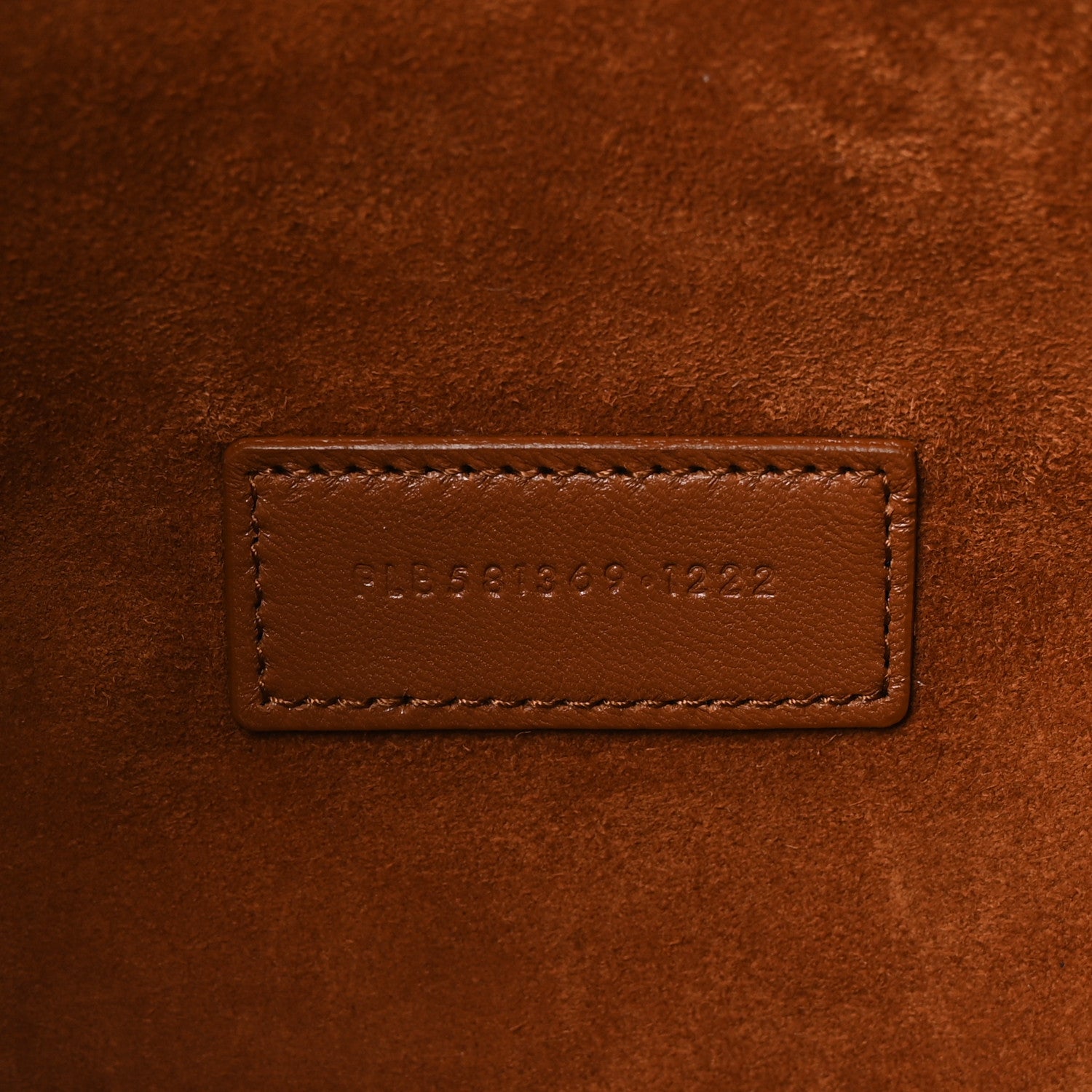 Saint Laurent Calfskin Rive Gauche Zipped Pouch Vintage Brown Gold 8 of 9