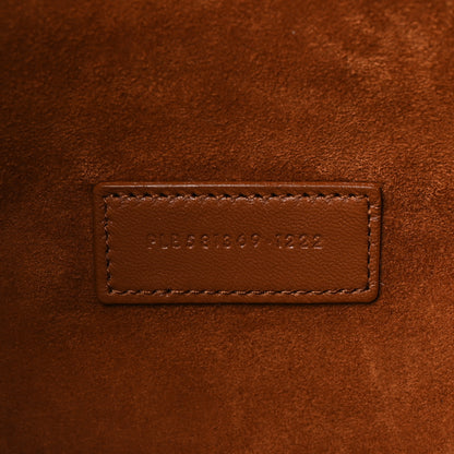 Saint Laurent Calfskin Rive Gauche Zipped Pouch Vintage Brown Gold 8 of 9