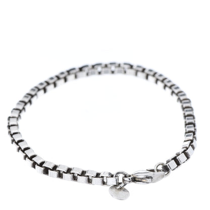 Tiffany Sterling Silver 4mm Venetian Link Bracelet 3 of 5