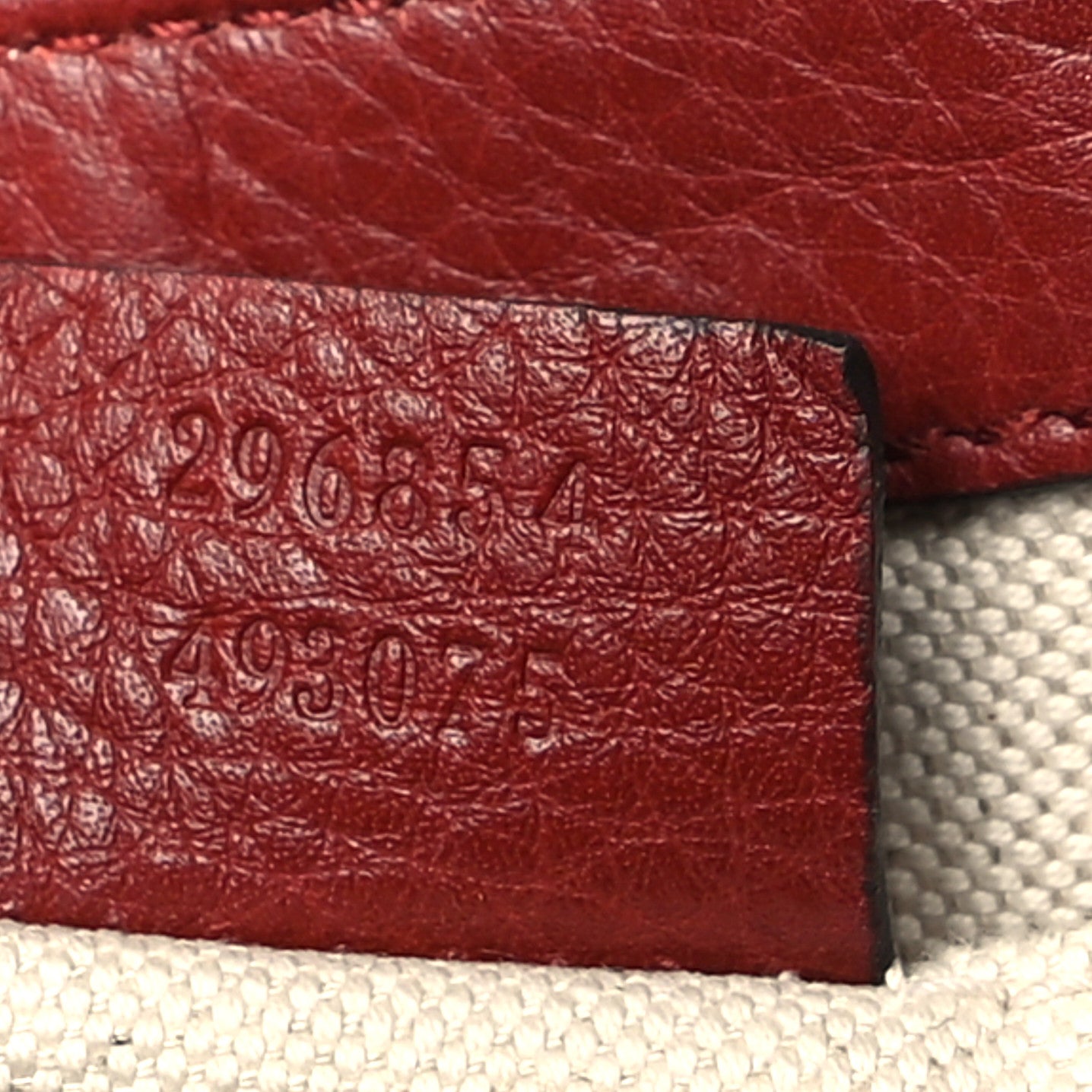 Monogram Pebbled Calfskin Web Small Dressage Shoulder Bag Red