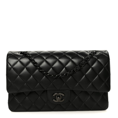 Chanel Lambskin Quilted Medium Double Flap So Black 1 of 11