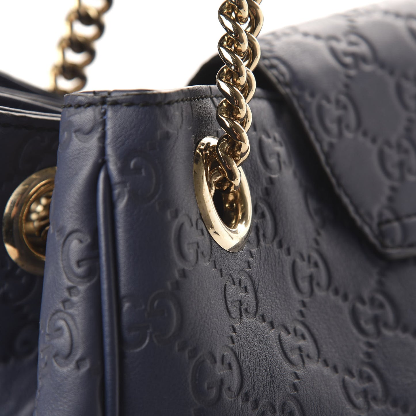 Guccissima Medium Emily Shoulder Bag Blue