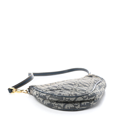 Christian Dior Monogram Mini Saddle Pochette Navy 4 of 8