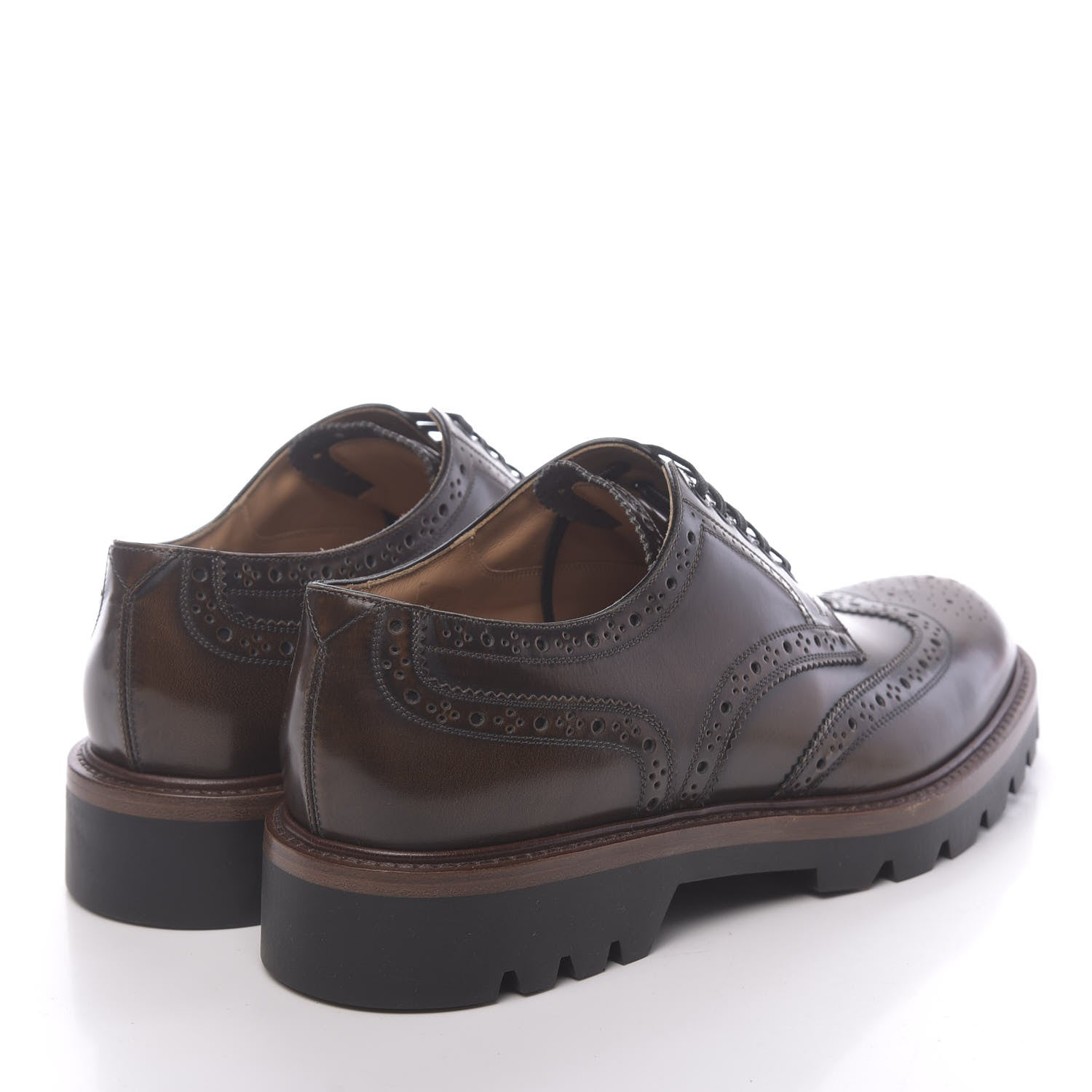 Louis Vuitton Calfskin Mens Voltaire Derby Shoes 8.5 Dark Brown 4 of 8