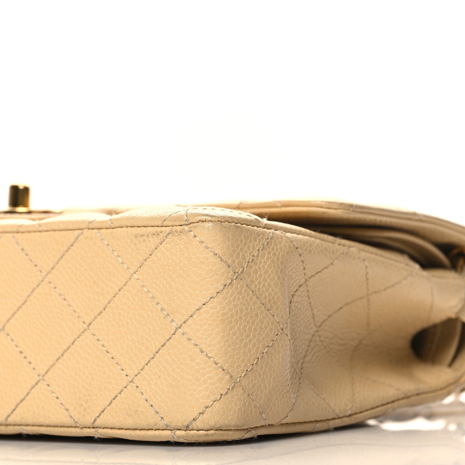 Chanel Caviar Quilted Medium Double Flap Beige 10 of 12
