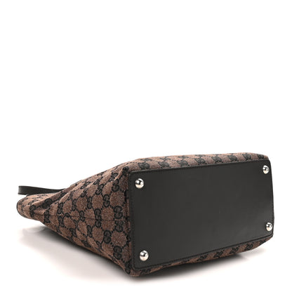 Gucci Monogram Eclipse Tote Dark Brown 4 of 10