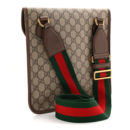 Gucci GG Supreme Monogram Web Medium Neo Vintage Flap Messenger Bag Beige New Acero 3 of 11