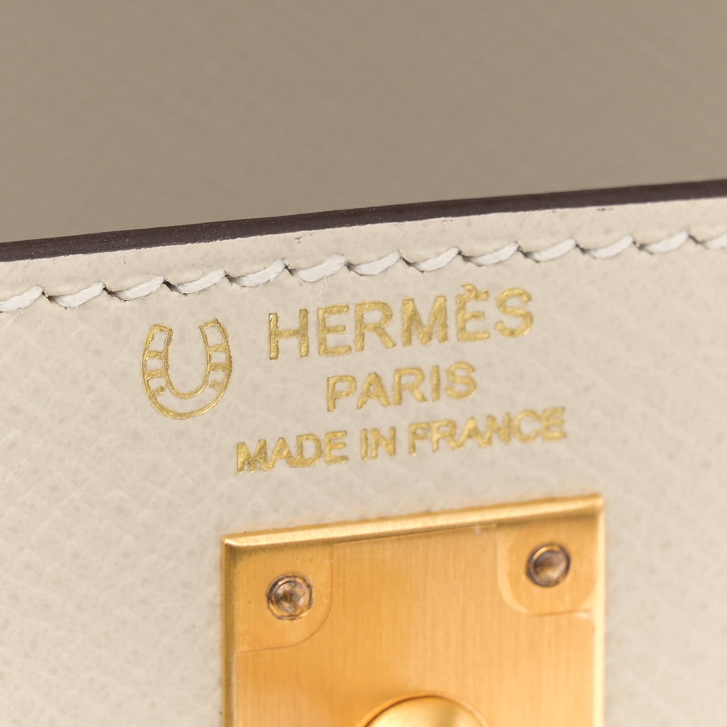 Epsom Bi-Color Horseshoe Kelly Sellier 25 Craie Gris Asphalte