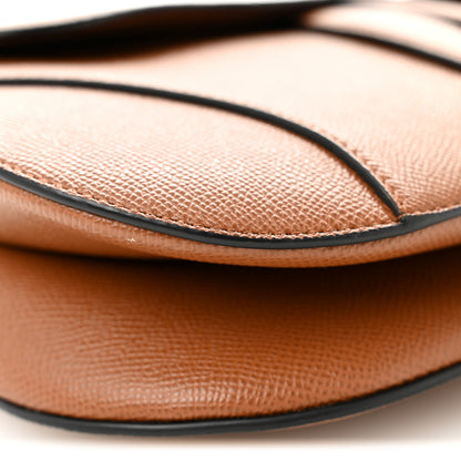 Christian Dior Grained Calfskin Saddle Bag With Strap Camello 9 of 11