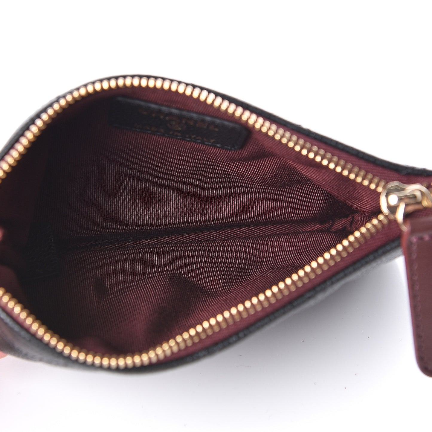 Caviar Quilted Small Cosmetic Case Black