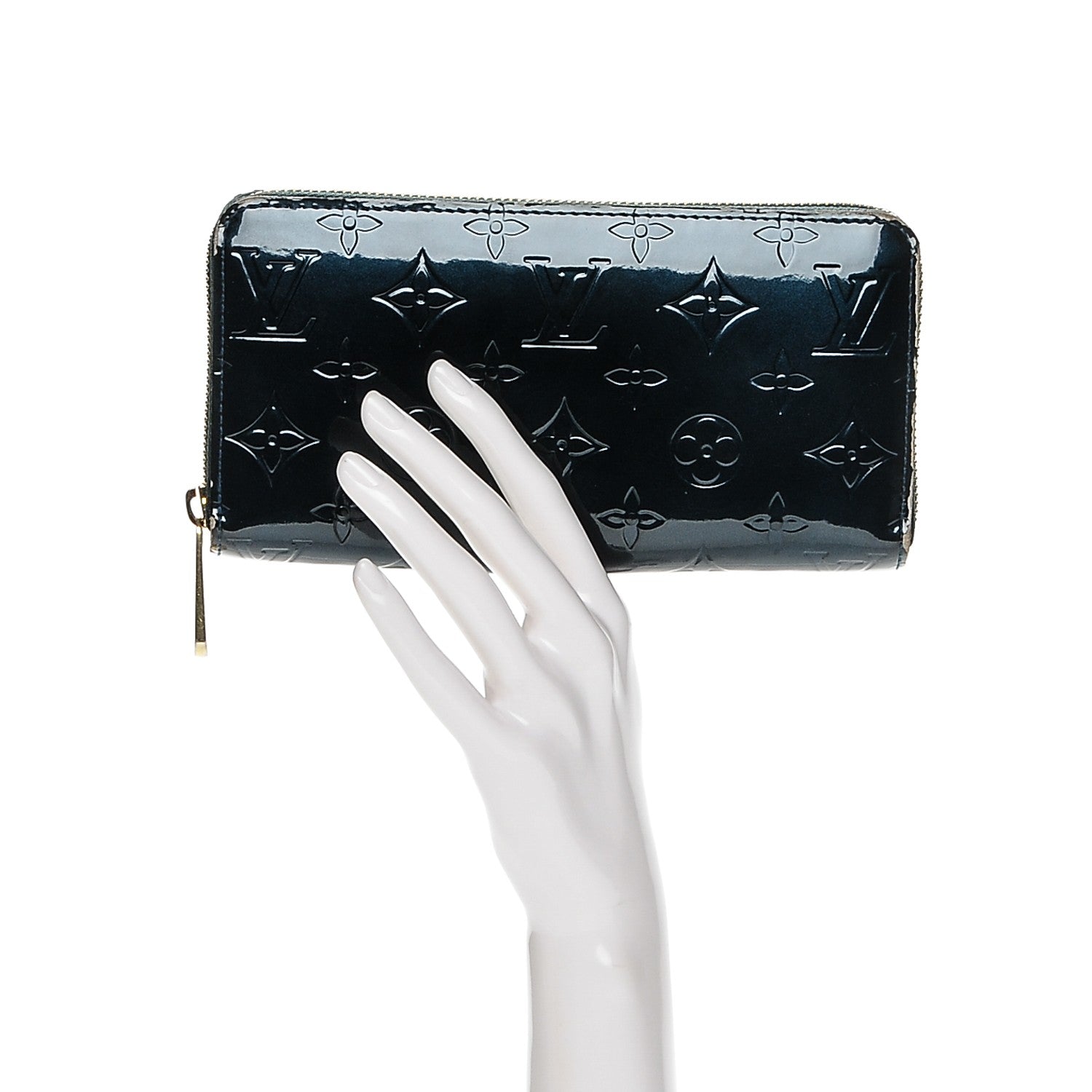 Louis Vuitton Vernis Zippy Wallet Blue Nuit 2 of 9
