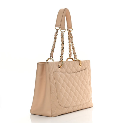 Chanel Caviar Quilted Grand Shopping Tote GST Beige 3 of 18