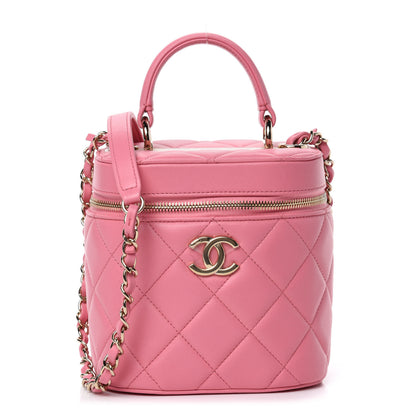 Chanel Lambskin Quilted Trendy Vanity Case Pink 1 of 10