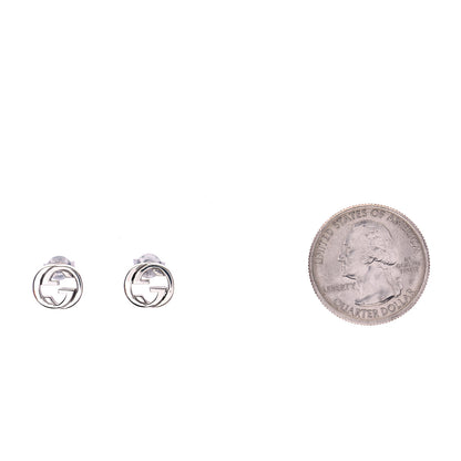 Gucci Sterling Silver Interlocking GG Stud Earrings 2 of 7