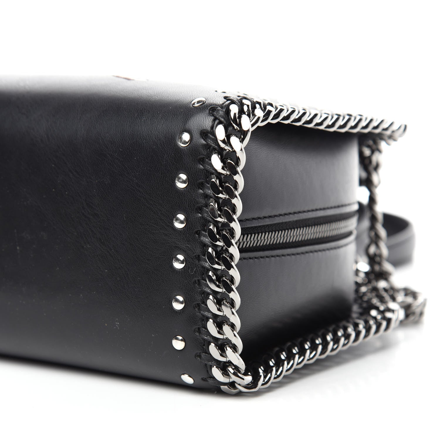 Stella McCartney Eco Alter Nappa Mini Falabella Box Bird Top Handle Bag Black 7 of 10