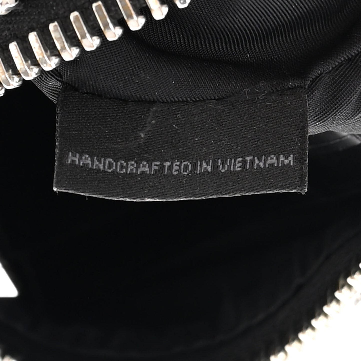 Mesh Crystal Rhinestone Mini Heiress Pouch Black Silver