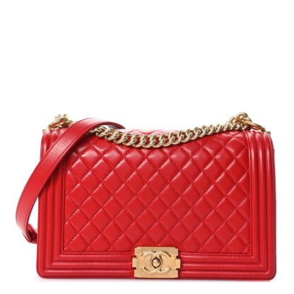 Chanel Lambskin Quilted New Medium Boy Flap Red 1 of 11
