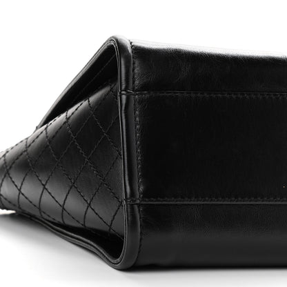 Chanel Aged Calfskin Small Charms Deauville Tote Black 9 of 10