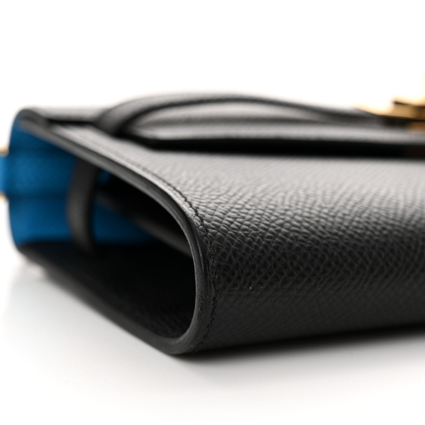 Epsom Casaque Kelly Wallet To Go Black Bleu Indigo Bleu Frida