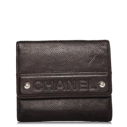Chanel Caviar Outdoor Ligne French Wallet Brown 1 of 8