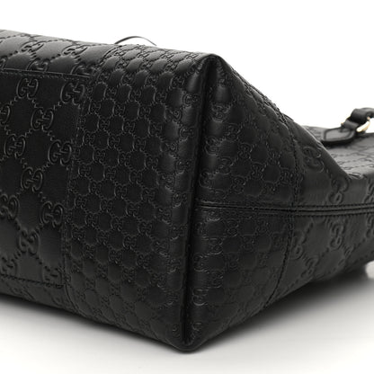 Gucci Guccissima Medium Bree Foldover Tote Black 10 of 11