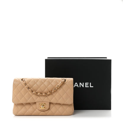 Chanel Caviar Quilted Medium Double Flap Beige 11 of 11