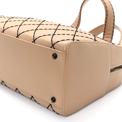 Chanel Calfskin Wild Stitch Top Handle Bag Beige Beige 10 of 11