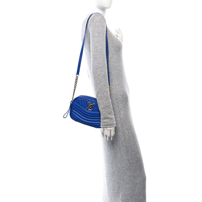 Louis Vuitton Calfskin New Wave Camera Bag Bleu Neon 2 of 12