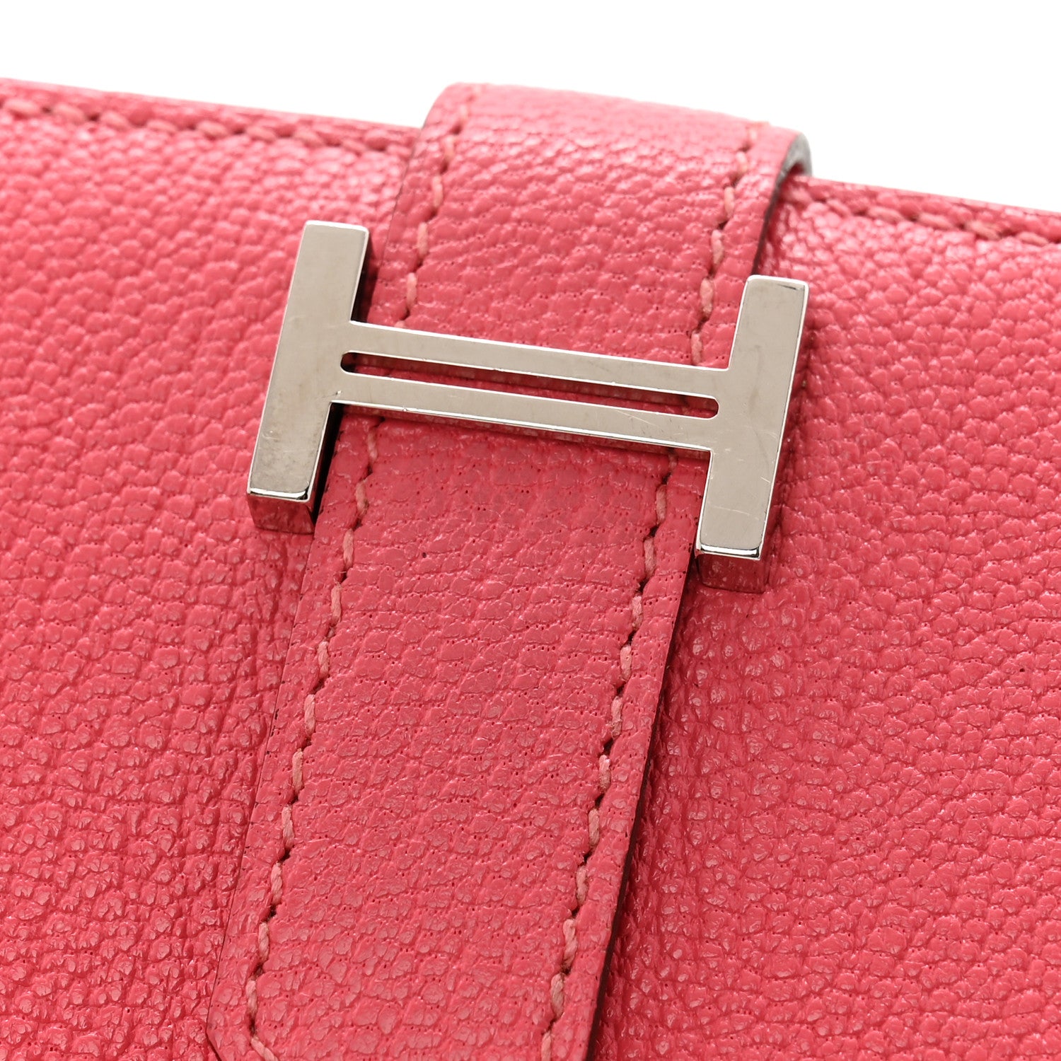 Hermes Chevre Mysore Bearn Compact Wallet Rose Lipstick 8 of 11