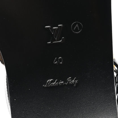 Louis Vuitton Patent Monogram Vedette Mule Sandals 40 Black 6 of 8
