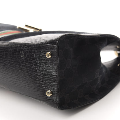 Gucci Monogram Web Junco Shoulder Bag Black 7 of 12