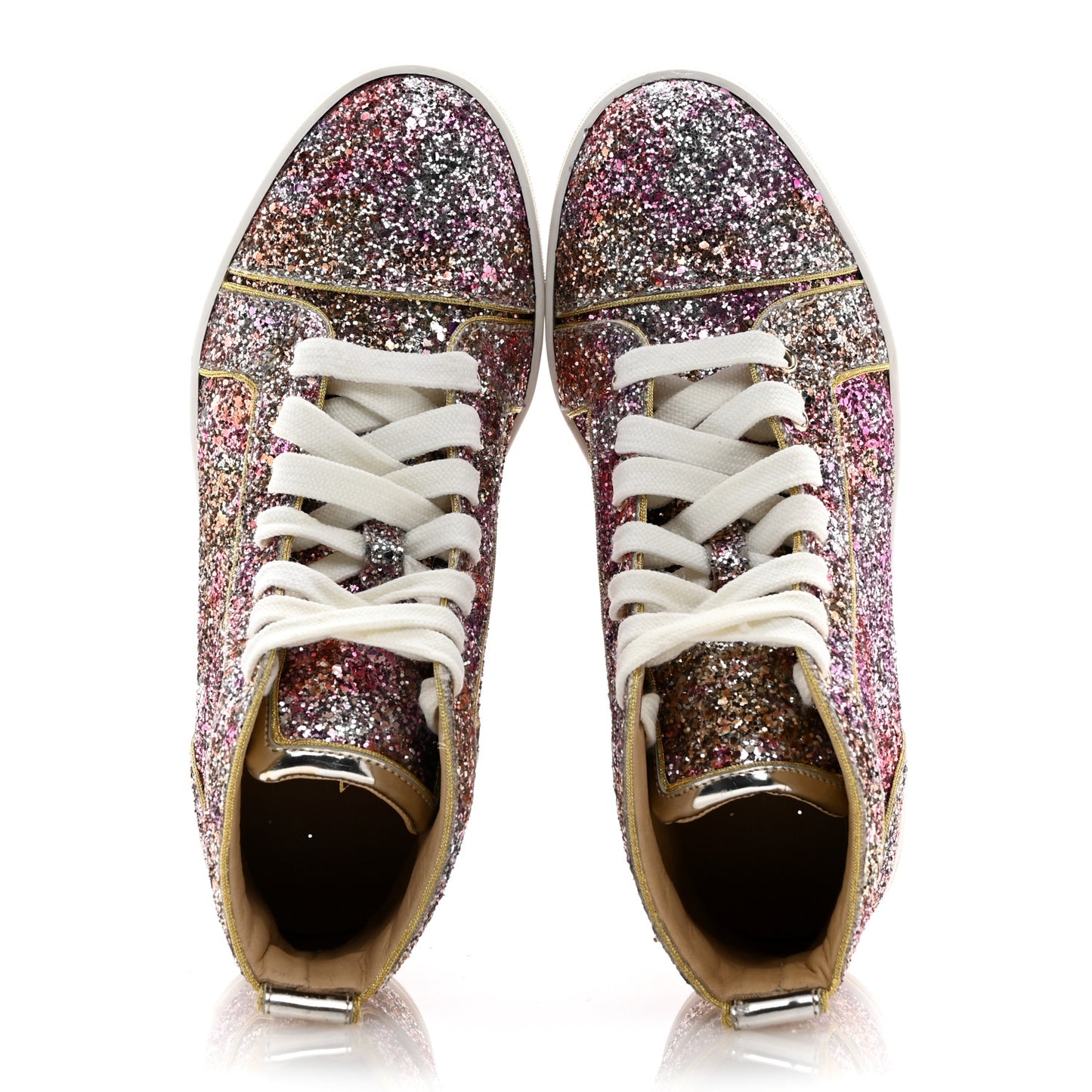 Bip Bip Glitter Womens Disco Ball Flat Sneakers 36 Rosette