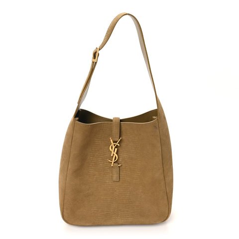 Suede Lizard Embossed Small Le 5 A 7 Soft Hobo Dark Pistachio