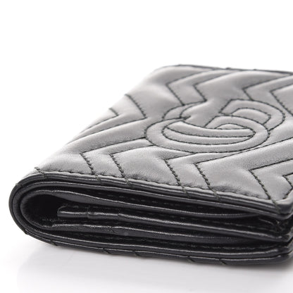 Gucci Calfskin Matelasse GG Marmont Card Case Black 8 of 10