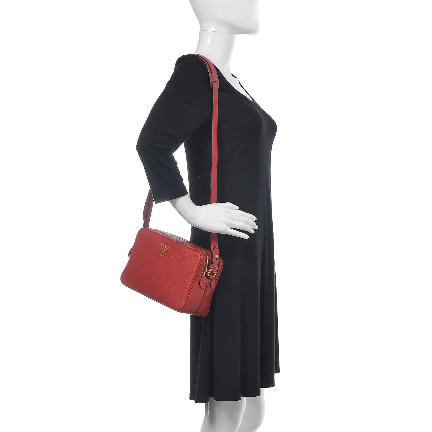 Vitello Phenix Camera Bag Rosso