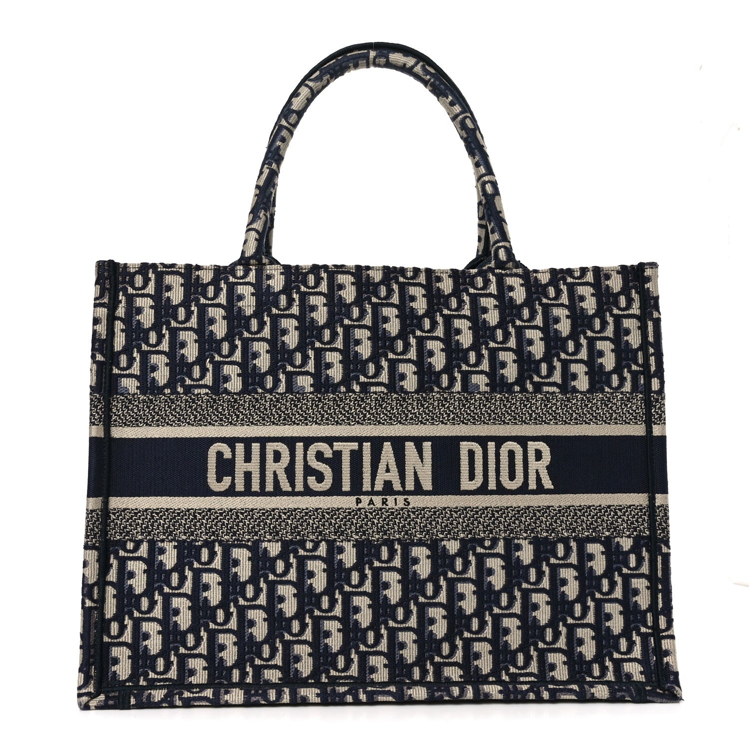 Christian Dior Oblique Medium Book Tote Blue Multicolor 1 of 10