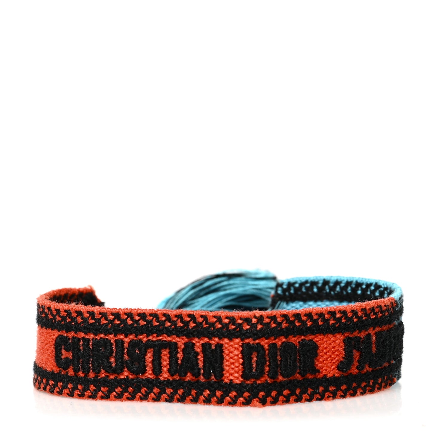 Woven Cotton J'Adior Friendship Bracelet Orange Blue