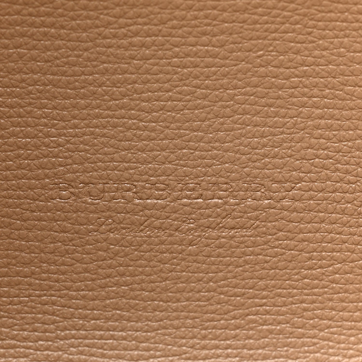 Burberry Grainy Calfskin Haymarket Check Medium Reversible Tote Camel 9 of 23