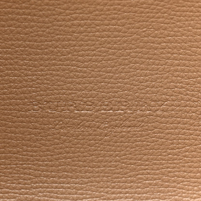 Burberry Grainy Calfskin Haymarket Check Medium Reversible Tote Camel 9 of 23
